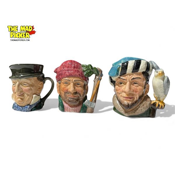 3 Vintage Toby Mugs