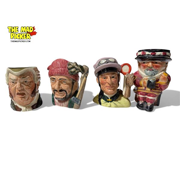 4 Vintage Toby Mugs