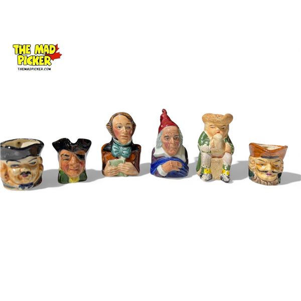 6 Vintage Miniature Porcelain Characters
