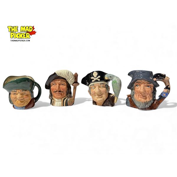 4 Vintage Toby Mugs