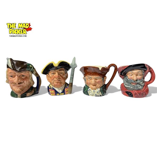 4 Vintage Toby Mugs