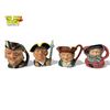 4 Vintage Toby Mugs
