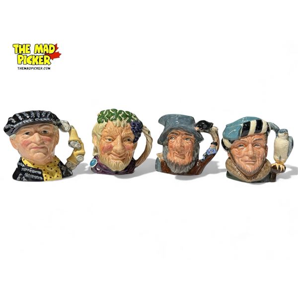 4 Vintage Toby Mugs