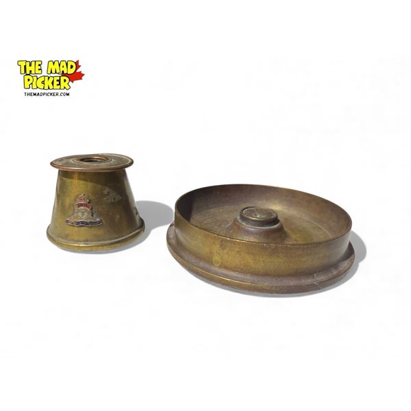 2 Pieces Of Vintage Brass Trench Art