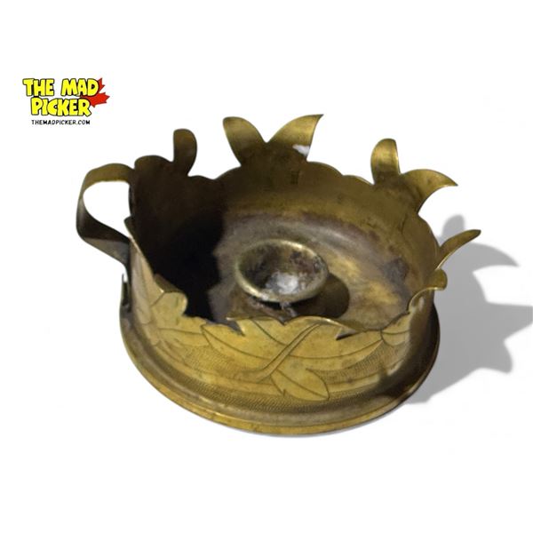 Vintage Brass Trench Art Ashtray