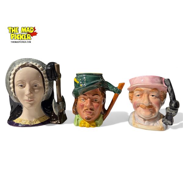 3 Vintage Toby Mugs