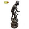 Image 6 : Vintage Cast Metal Sculpture Of Captain, On Wood Base