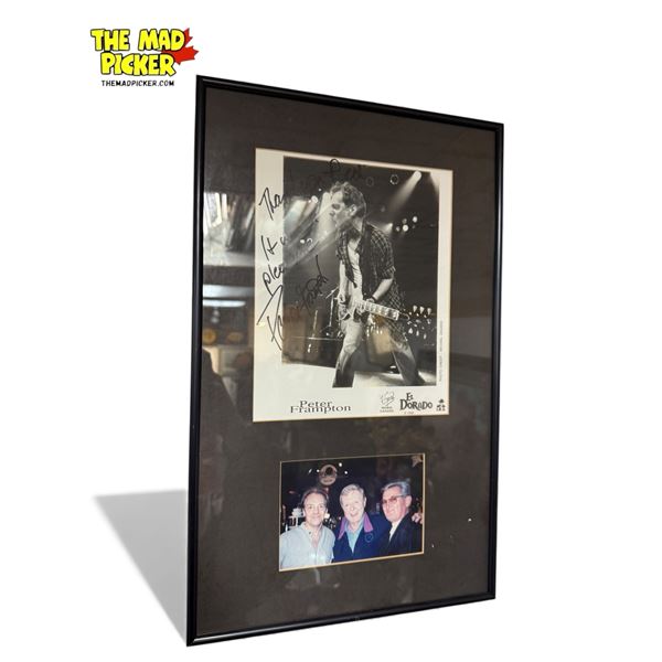 Framed Signed Photograph Of Peter Frampton To Red Robinson