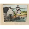 Image 3 : Vintage Framed Print Of Harbour, Signed By Artist