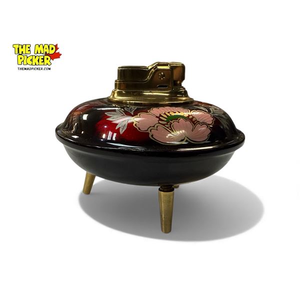 Vintage Footed Fisher Table Lighter, In Original Box