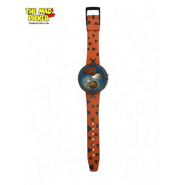 Vintage Orange Crush The Flintstones Novelty Bubble Dome Watch