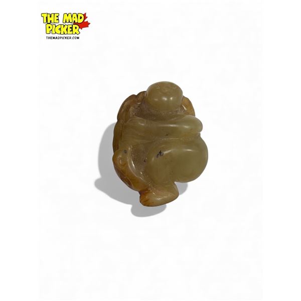 Vintage Carved Jade Pendant Of Man