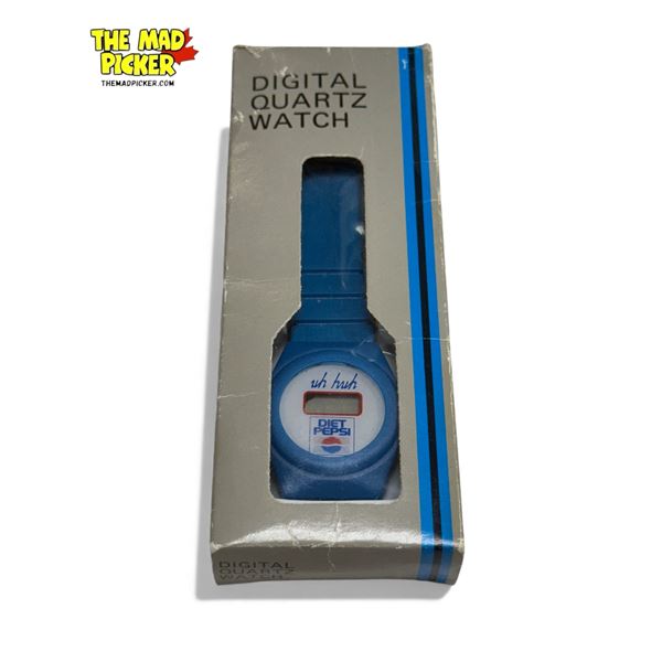 Vintage Diet Pepsi Digital Quartz Watch, In Original Case
