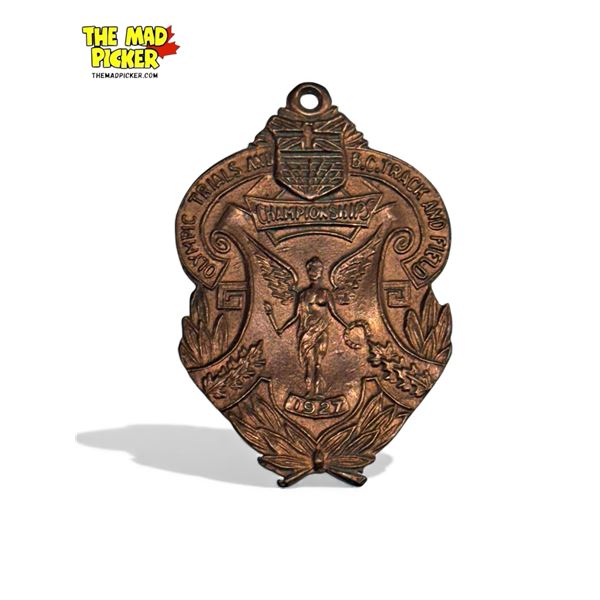 Vintage 1927 Olympic Trials B.C Track & Field Medallion