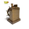 Image 5 : Vintage Brass With Copper Finish Ronson Captains Wheel Table Top Lighter