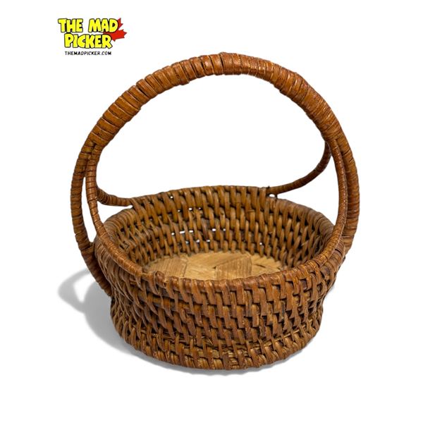 Vintage Miniature Basket, Signed On Bottom 1993