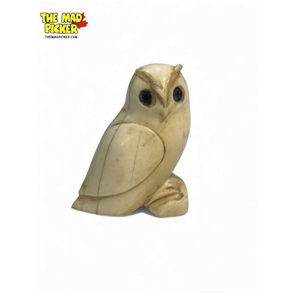 Vintage Carved Ivory Owl