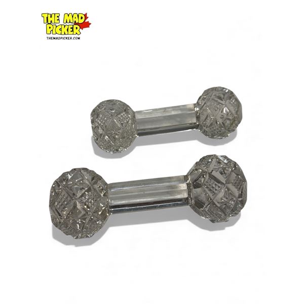 Pair Of Crystal Knife Rests