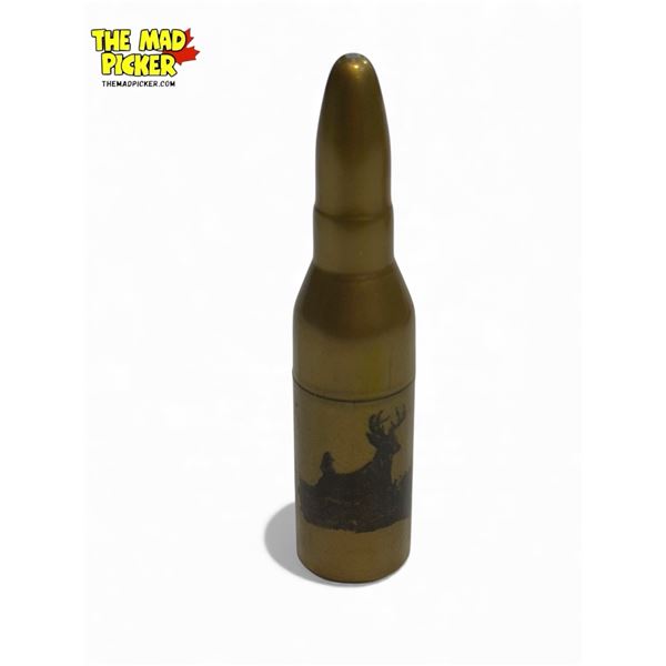 Vintage Bullet Lighter With Bear & Deer Motif