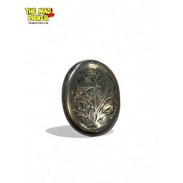 Vintage Engraved Sterling Silver Pin