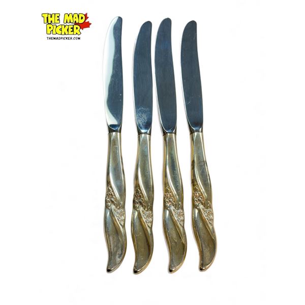 4 Vintage Sterling Silver Handles Knives