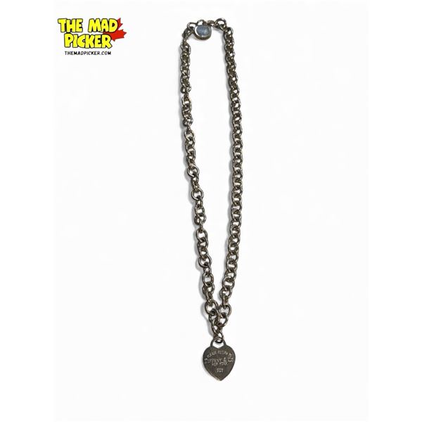 Vintage Sterling Silver Tiffany & Co. Necklace And Pendant, Stamped 925