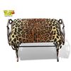 Vintage Art Deco Leopard Print Stool
