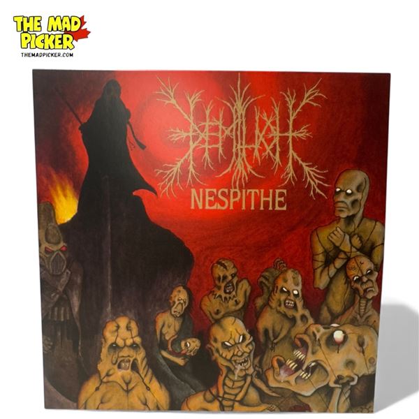 Cattle Decapitation Death Atlas Vinyl Record With Solarcide Amber Marble Colorway, In Sleeve