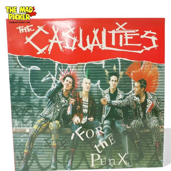 The Casualties For The Punx Vinyl Record With Red Colorway, In Sleeve