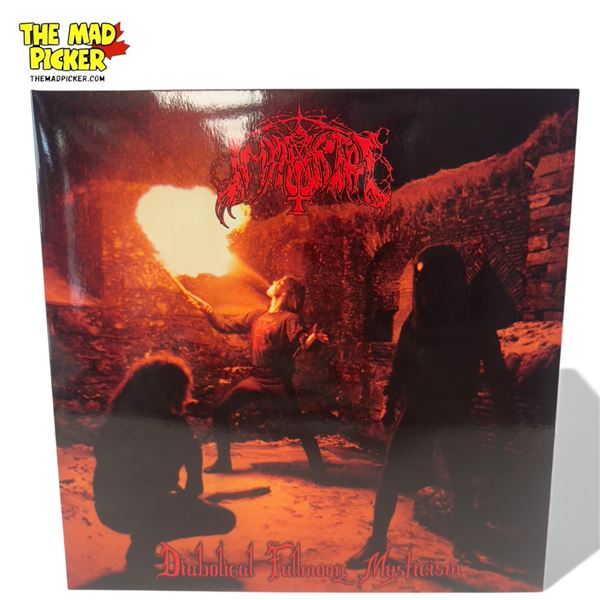 Immortal Diabolical Fullmoon Mysticism Vinyl Record With Clear Rainbow Splatter Colorway, In Sleeve