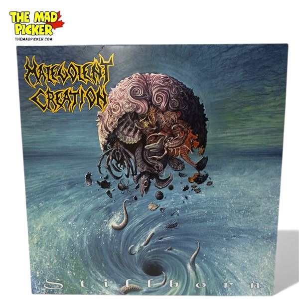 Malevolent Creature Still Born Vinyl Record With Clear Magenta Black Splatter Colorway, In Sleeve