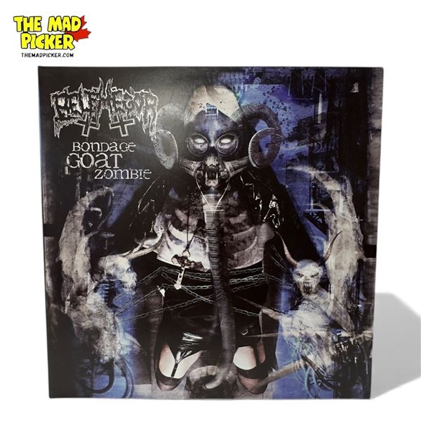 Belphegor Bondage Goat Zombie Vinyl Record With Green Nuclear Colorway, In Sleeve