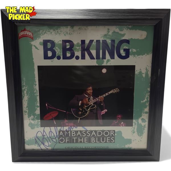 Framed B.B.King Ambassador Of The Blues Vinyl Record, Signed By B.B.King
