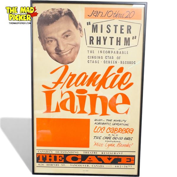 Vintage Framed Mister Rhythm Frankie Laine The Cave Poster