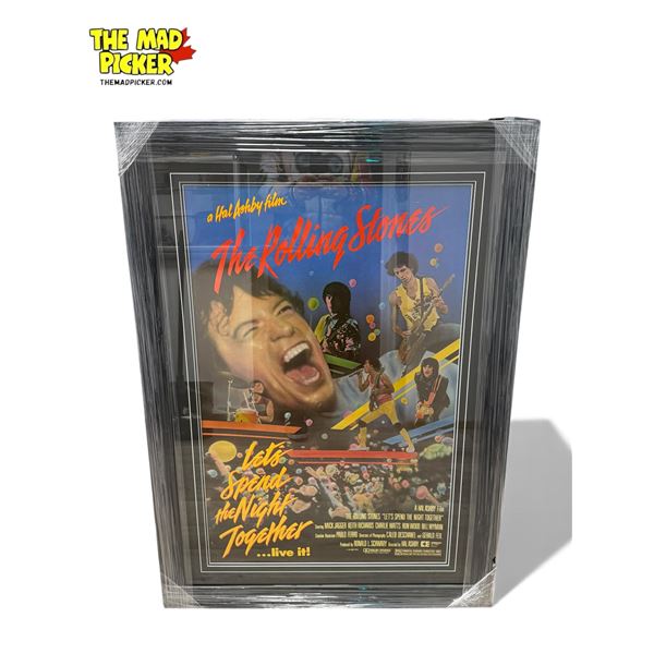 Large Framed Vintage "Let'S Spend The Night Together Live It" The Rolling Stones Movie Poster