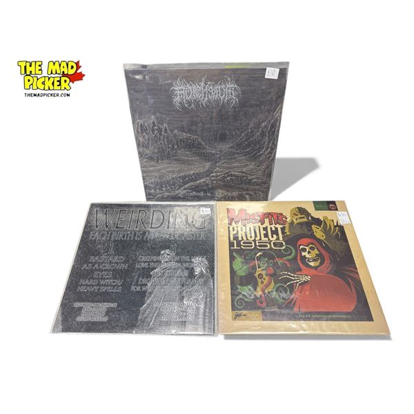 3 Heavy Metal Vinyl Records, In Sleeves