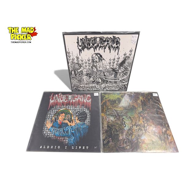 3 Heavy Metal Vinyl Records, In Sleeves