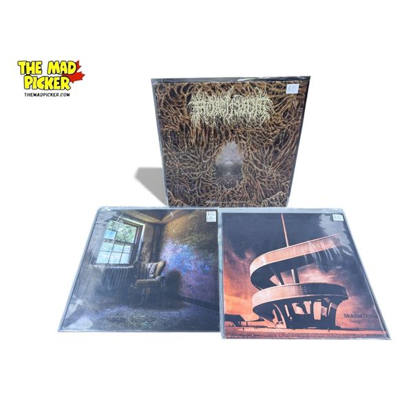 3 Heavy Metal Vinyl Records, In Sleeves