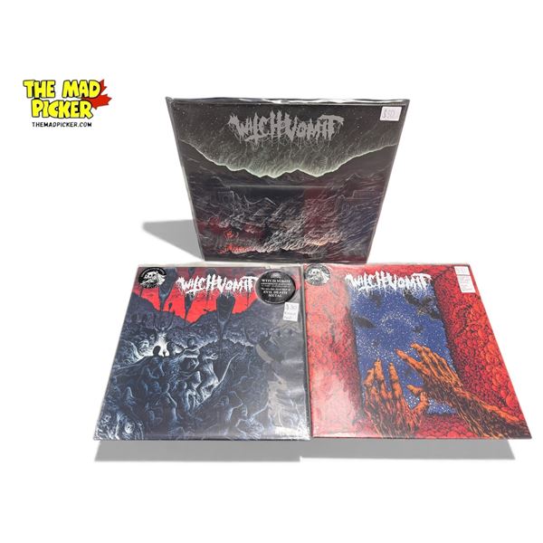 3 Heavy Metal Vinyl Records, In Sleeves