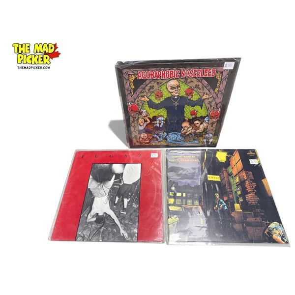 3 Heavy Metal Vinyl Records, In Sleeves