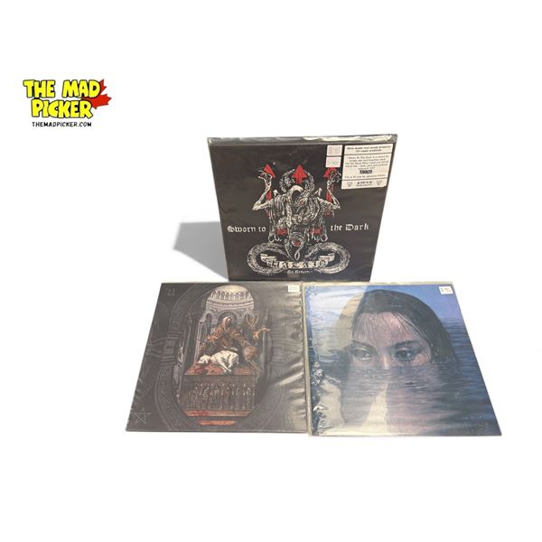 3 Heavy Metal Vinyl Records, In Sleeves