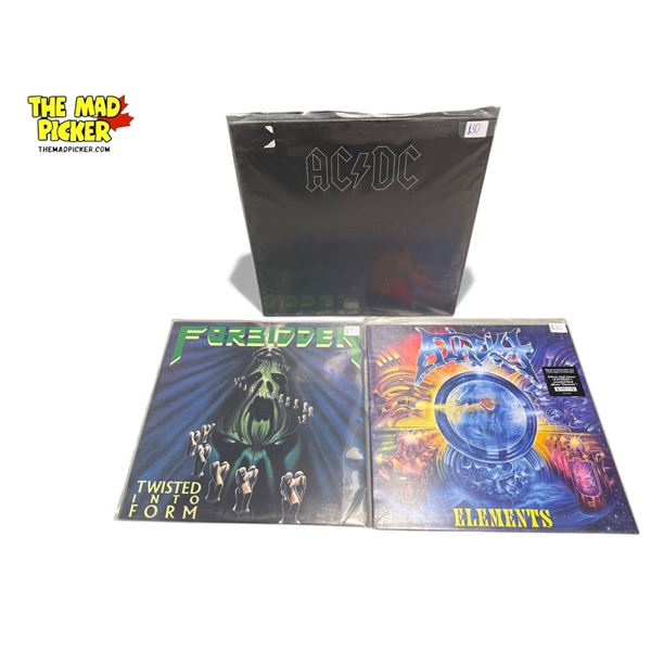 3 Heavy Metal Vinyl Records, In Sleeves