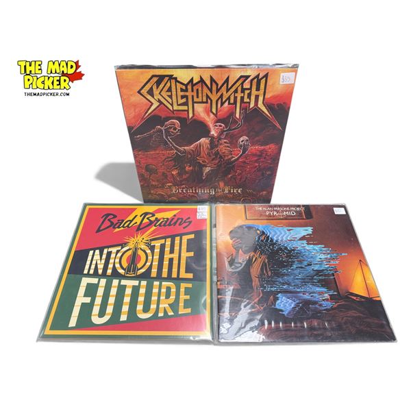 3 Heavy Metal Vinyl Records, In Sleeves