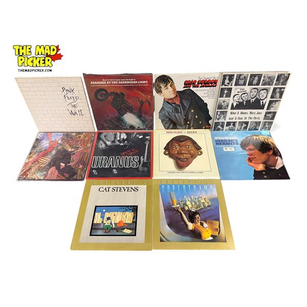 10 Assorted Vintage Records, The Beatles, Hermans Hermits, The Animals, Pink Floyd, Etc...