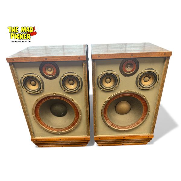 Pair Of Web Mid Century Modern Style Speakers Model Vip12