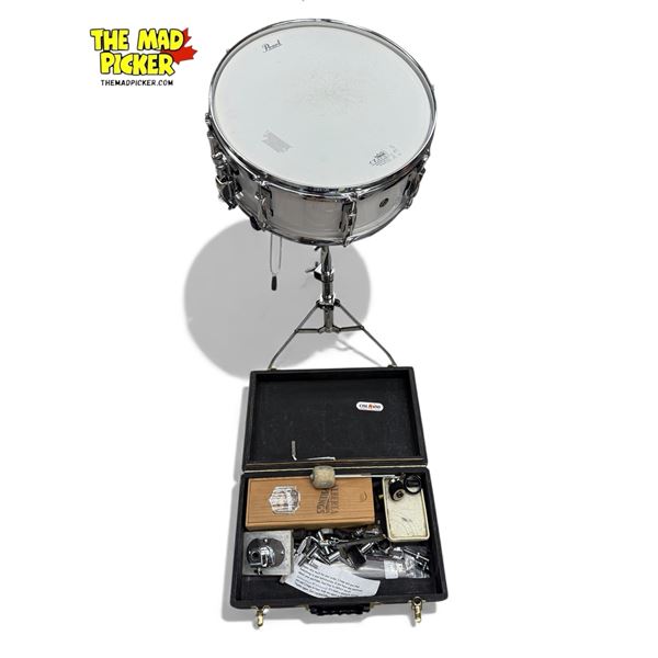 Pearl Vision Snare Drum, On Stand