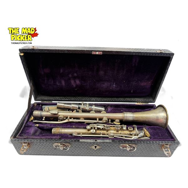 Vintage Fletscher Bros Victoria Silver Clarinet, In Original Case