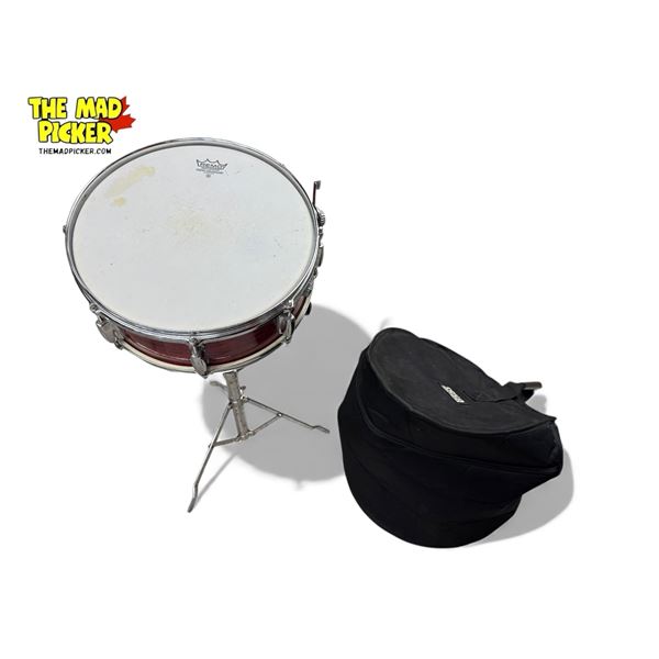 Snare Drum On Stand With Carrying Case