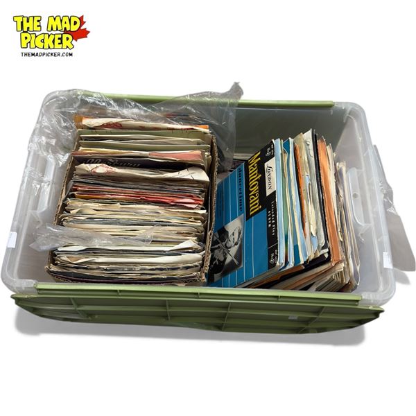 Tote Full Of 45's Vinyl Records