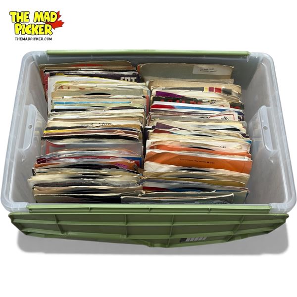 Tote Full Of 45's Vinyl Records